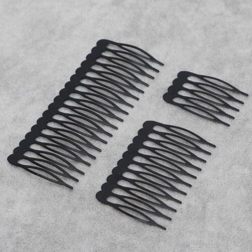 10pcs Metal Teeth Hair Clips Combs Blank Hair Comb With Holes for DIY Hair Bows Jewelry Making Findings Accessories