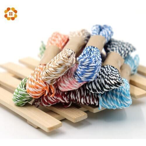 10M/Lot Width 2MM DIY Hand-woven Paper Spell Color Thin Ropes For Gift Packing Scrapbooking Wedding Birthday Party Decoration