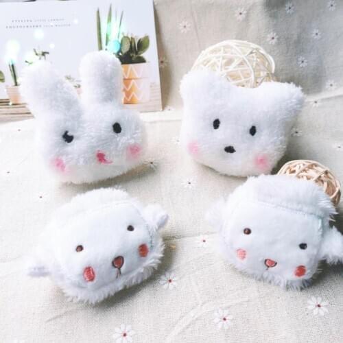 10Pcs/lot cartoon white rabbit doll patches appliques for DIY headwear hair clip accessories shoes and socks accessories