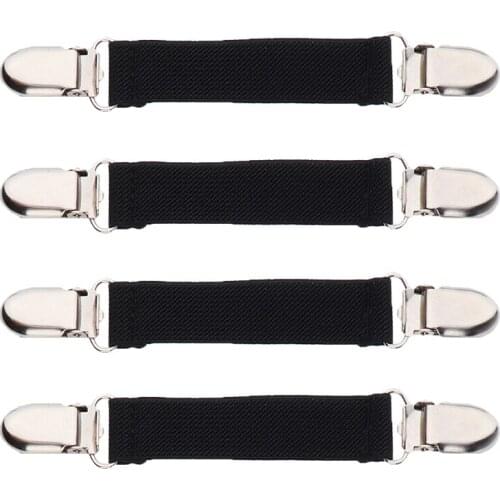 2 Pairs Strong Glove Mitten Clips Stainless Steel Elastic Reliable Grip Strength