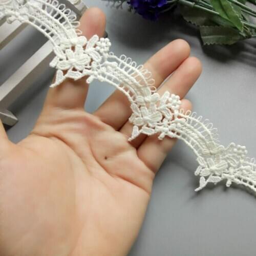 2 Yard Ivory Vintage Flower Tassel Lace Embroidered Lace Trim Ribbon Applique Handmade DIY Sewing Supplies Craft Decoration