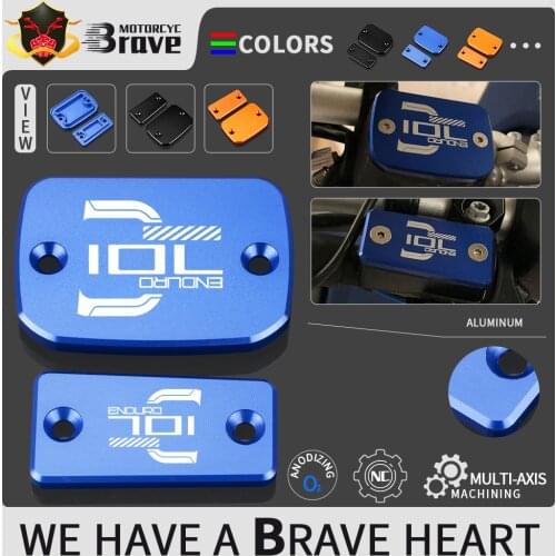 Motorcycle CNC Aluminum Front Brake Reservoir Fluid Tank Cover For Husqvarna 701 enduro / supermoto 2016-2021 SVARTPILEN 701