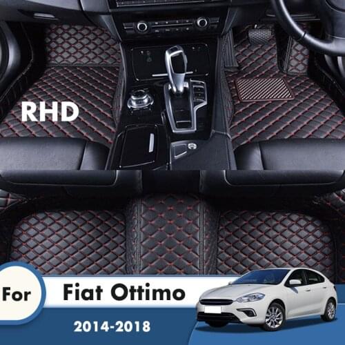 RHD Car Floor Mats For Fiat Ottimo 2018 2017 2016 2015 2014 Carpets Waterproof Custom Auto Accessories Interior Decoration Rug