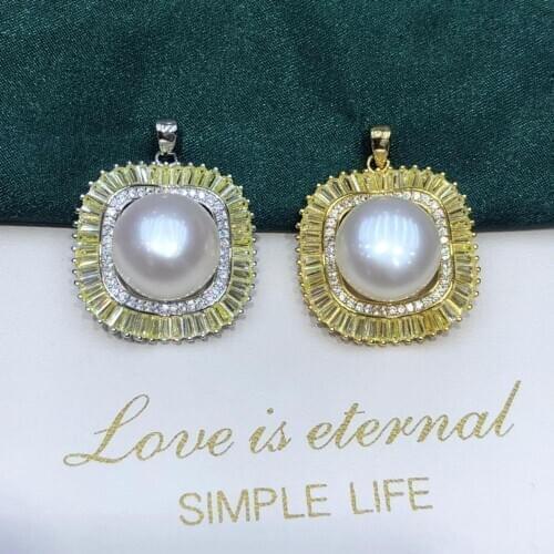 Anniversary Jewerly 925 Sterling Silver Pendant Base Settings Mountings Findings Parts for Pearl Crystal Jade Agate 5pcs/lot