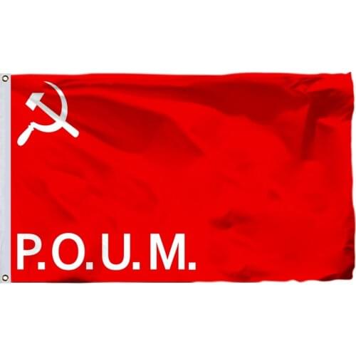 Spain POUM-Partido Obrero De Unificacion Marxista Flag 90x150cm 3x5ft 100D High Quality Free Shipping 60x90cm 21x14cm Banner