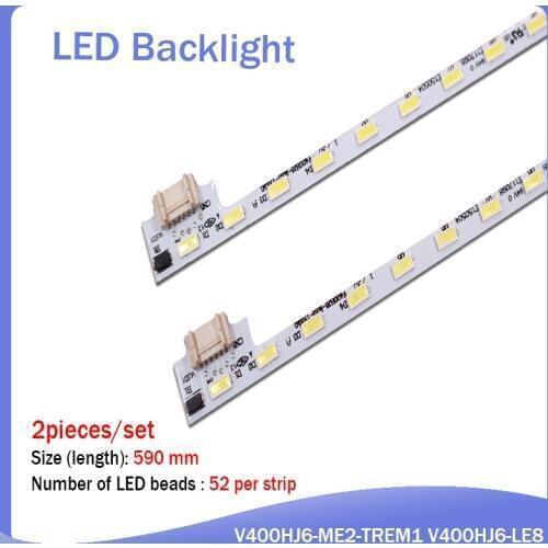 LCD-40V3A M00078 N31A51P0A N31A51POA V400HJ6-LE8 New LED backlight V400HJ6-ME2-TREM1 2 piece=49cm(490mm) 52 LEDs