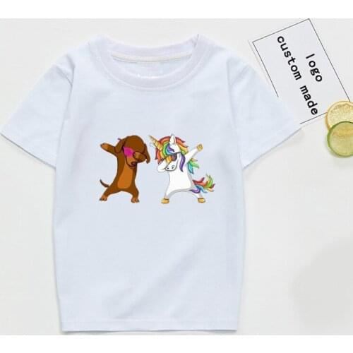 Unicorn T-Shirt Unicorn Dabbing Boys T Shirt Underwear Clothes Short Sleeves Kids Girls Children Toddler Summer Clothes