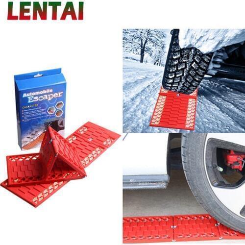LENTAI For BMW e46 e39 e90 e60 e36 f30 f10 e30 Toyota corolla 2008 yaris Ssangyong 1SET Car Tires Grip Track Mats Foldable Plate