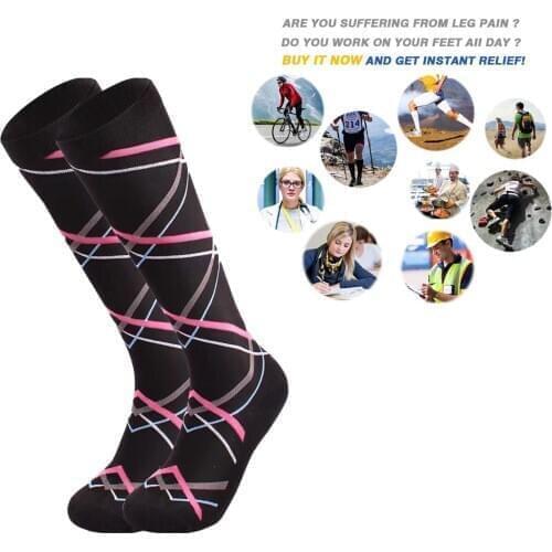 Running Golf Socks Compression Socks Men Women Long Socks Fit For Nurses Shin Splints Flight Travel Socks