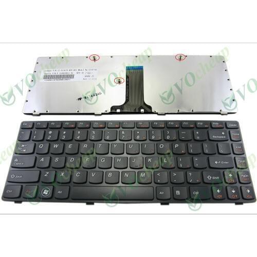 New Laptop keyboard for Lenovo B470 G470 V470 Black key Black frame US Version - MP-10A23US-6861