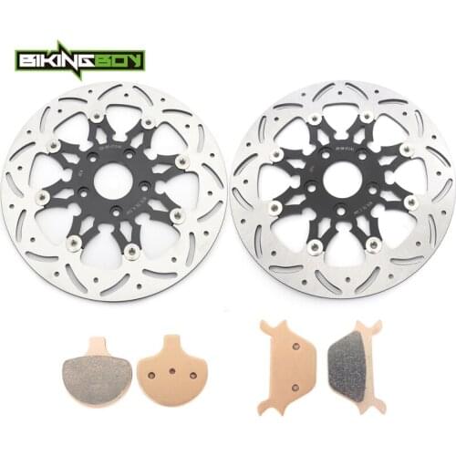 BIKINGBOY Front Rear Brake Discs Rotors Pads Sportster XLH FXDB Glide Daytona Sturgis FXDWG Wide Rider FXLR Low Rider 90 91 92