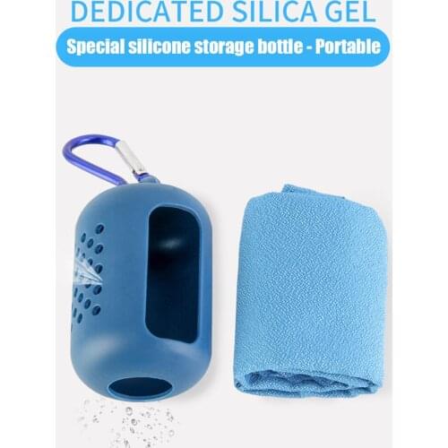 Portable Quick Drying Microfiber Travel Towel Sports Running Camping Towel Fitness Yoga Gym Towel Yoga Beach Silicone Bag