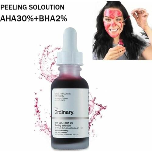 Face Peeling Solution 30ml AHA 30% + BHA 2% Ordinary to peel that dead top layer Make Up Anti Skin Care Serum Oil Balance Base