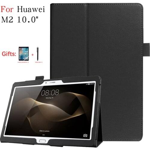 Case for Huawei M2 10.0" Ultra thin Smart Cover for M2-A01L / M2-A01M / M2-A01W 10.1 tablet pc+free Touch pen+Screen Protector