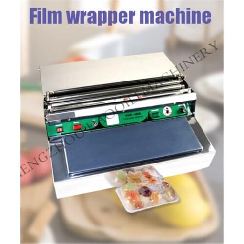 450mm Width Food Tray Wrapper Stretcher Film Wrap Sealer Sealing Wrapping Machine