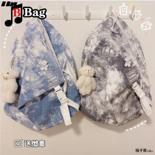 Japan Series Women backpack Simple style Transparent Female Canvas handbag girl Students Large capacity Backpack