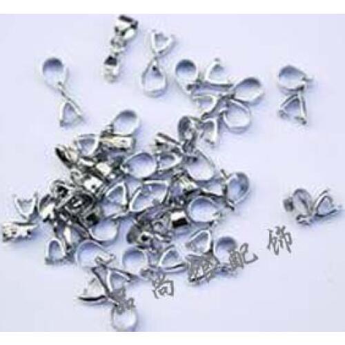 Jewelry sets No. 5Free shipping 50pcs/lot pendant Clasp Pendant Connector Jewelry Finding rhodium color