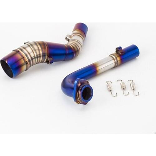 Motorcycle Modified Parts NMAX155 Semi-blue Front Stainless Steel Exhaust Pipe NMAX125 2014-2017
