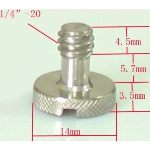 1pcs 1/4" camera screw for tripod and quick release plate and 5D2 system 1/4"-20
