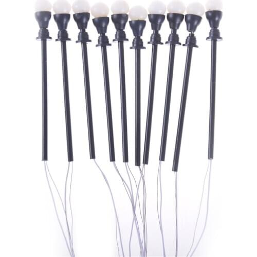 10pcs/set Street Lamp Fairy Garden Miniatures Moss Terrariums Desktop Bottle For Home Mini Decor Garden Resin Crafts Decoration