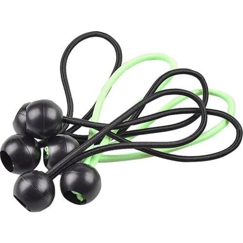10Pcs 2.7cm Ball Tie Down Strap Bungee Bungie Cord Tarp Canopy Ball Rubber Wire