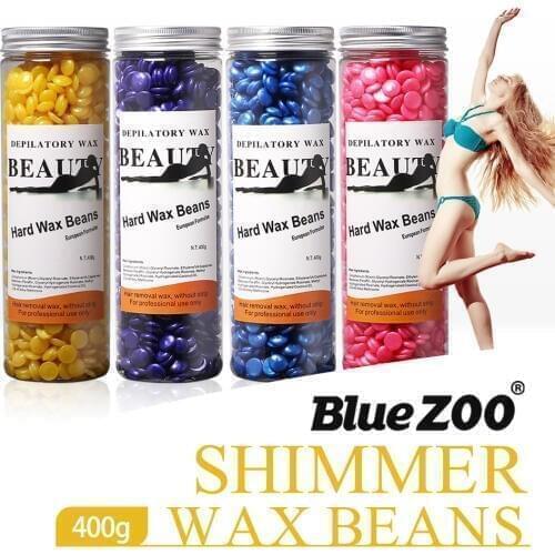 400g/Bag Teatree Pearl Paraffin Hard Body Wax Beans Painless Depilatory Wax Pellet Body Hair Removal Brazilian Film Pellet