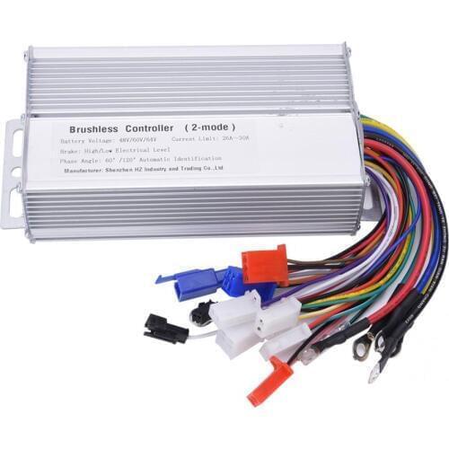 48/60/64V 1000W-1500W Electric Bicycle Brushless Motor Speed Controller 12 Tube E-bike Electric Scooter Square Controller