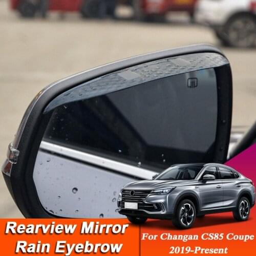 Car-styling For CHANGAN CS85 Coupe 2019-PresentCarbon Fiber Rearview Mirror Eyebrow Rain Shield Anti-rain Cover External Sticker