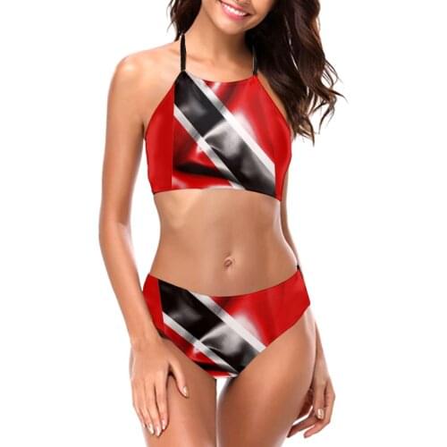 Trinidad And Tobago Flag Bikinis Exotic Swimsuit Low Waist 2 piece woman set Women bathing suit SwimSuit M1