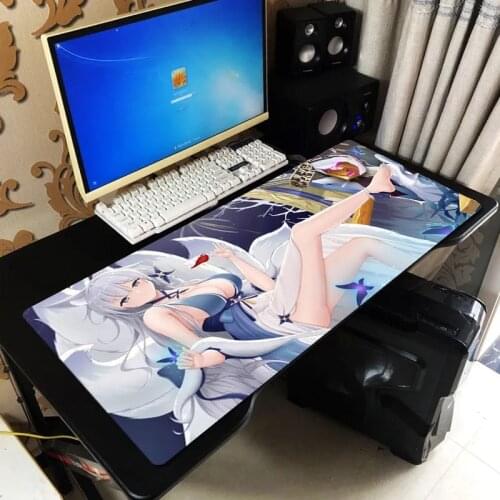 Large Lock Edge Mouse Pad Two-dimensional Gaming Non-slip Mousepad Natural Rubber Mousepad Home Office Desktop Protect Pad