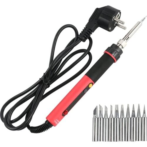 CXG E60WT E90WT E110WT Digital LCD Adjustable NC Thermostat Electric Soldering Iron Handle Welding Repair 10 PCS 900M Tips