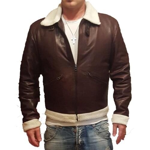 CREAZIONIINPELLE Mens Genuine Leather Jacket Made In Italy