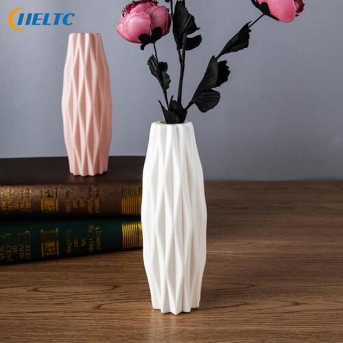 Pink/White/Green Modern Vases Decoration Home Nordic Style Flower Arrangement Living Room Origami Flower Pot For Interior