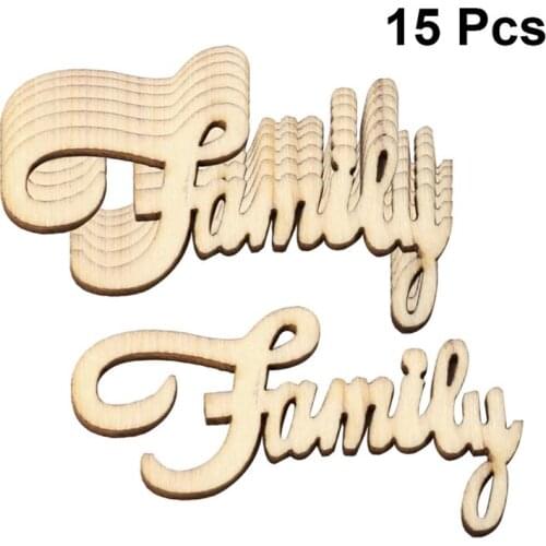 15pcs Wooden Decoration Family English Letter Prop Wedding Wood Piece Hanging Wood Piece For Birthday Party Home Decoration A3