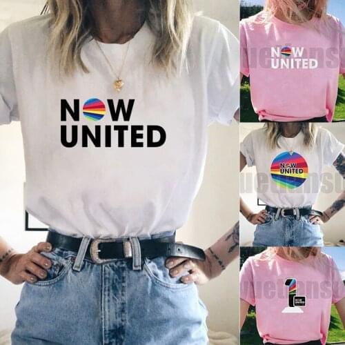 Now United Women T-Shirt Harajuku Aesthetic Graphic Top Female Tshirts Summer Fashion Streetwear O-neck Ladies Tee Tops Shirts