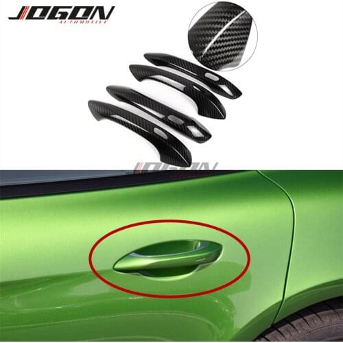 Glossy & Matte Real Carbon For Porsche Panamera 2017-2019 718 Boxster Cayman 2017-2020 Car Styling Side Door Handle Cover Trim
