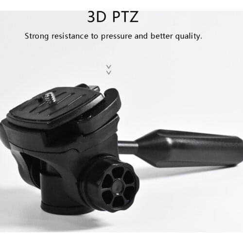Tripod Pan Head, 360° Rotation 90° Tilt 3-Dimensional Tripod Head Mount with 3/8 Inch Thread 1/4 Inch Screw for Tripod Monopod