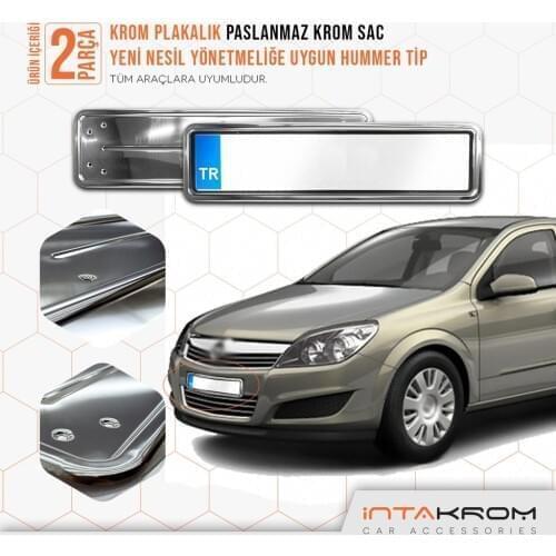 For Opel Astra H Chrome Plates of-Hummer type 2 PCs Chrome Styling Accessories Car Track Modified Designed Stainless steel