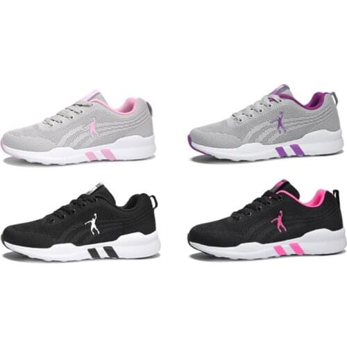 Joedon Golan flying mesh EVA sole non-slip black casual shoes sports shoes ladies running shoes