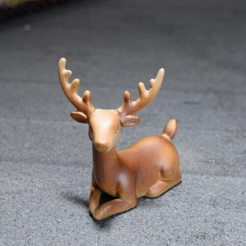 Fawn Succulent Potted Plants Ceramic Means Safe JourneyLandscaping Flowerpot Decorations Mini Home Decor Tea pets Ornaments