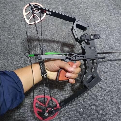 Mini armor-breaking composite pulley bow and arrow outdoor small fish-shooting bow car with sight 35 lbs