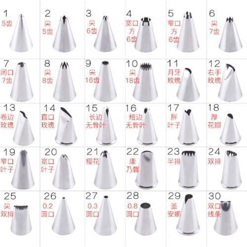 304 Stainless Steel Pastry Nozzles Converter Confectionery Nozzle Cream Baking Tools Decorating Tip 83 kinds to choose