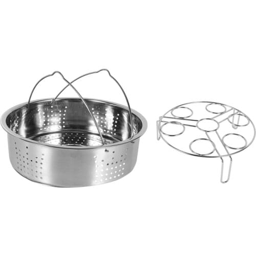 Steamer Basket with Egg Steamer Rack for Instant and Pressure Cooker Accessories Vegetable Steam Rack Stand fits 5,6,8 Qt Pressu