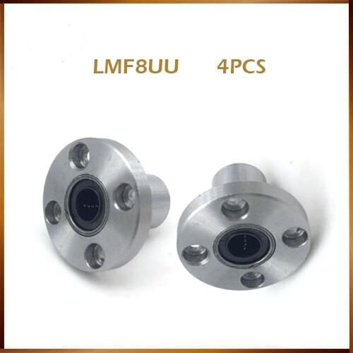 Lmf8uu 4pcs/lot LMF8UU LMF10UU LMF6UU LM12UU LM8LUU 8mm flange linear ball bearing for 8mm linear shaft CNC 3D printer