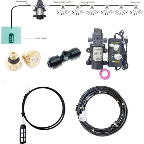 6-18M Micro Pump 12V5A 60W Portable Misting System Fog Machine Water Sprayer Kit For Outdoor Patio Garden Cooling Humidification
