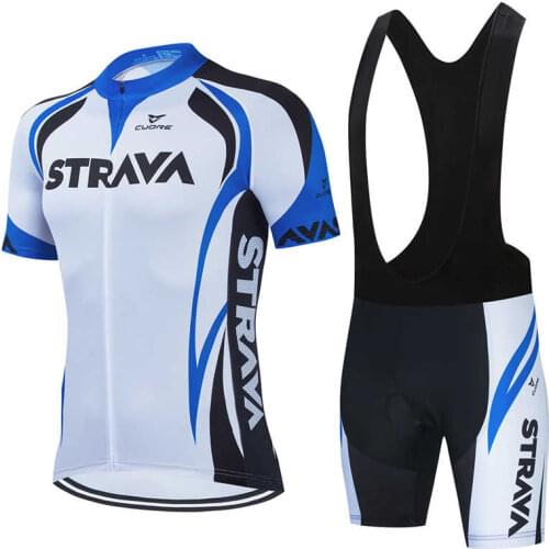 New Cycling Jersey 2021 Team Strava Camuflaje Cycling Clothing 19D Bike Bib Shorts MEN Bike Jersey Set Ropa Ciclismo