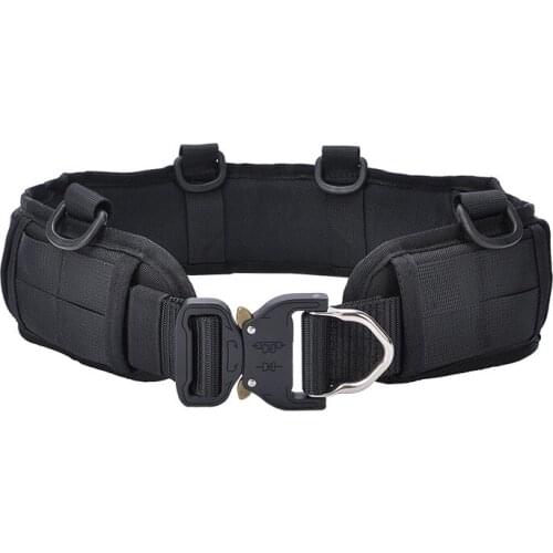 Tactical Belt Men Molle Battle Belt,Airsoft Army Combat Military Outdoor CS Hunting Paintball Padded Waist Belt Set Adjustable