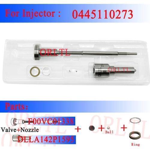 ORLTL 0445110273 injector overhaul repair kits nozzle DLLA142P1595 valve F00VC01338 Sealing ring etc for injector 504088755
