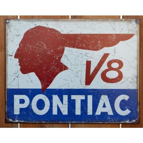 Señal de estaño Pontiac V8, G6, Trans, Am Prix, Firebird, 8x12 pulgadas