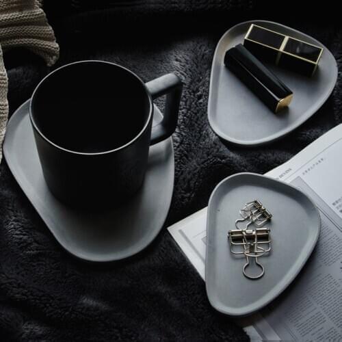 Concrete Tray Silicone Mold water drop shape Design Geometry Creative Cement Tray Pallet assembly Mold